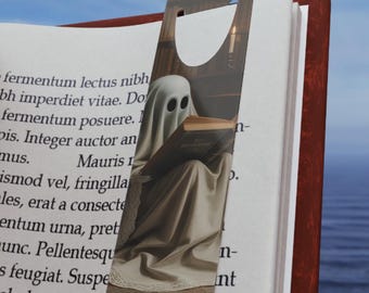 Geist in der Bibliothek Metall Lesezeichen: Gruseliges Gothic Geschenk