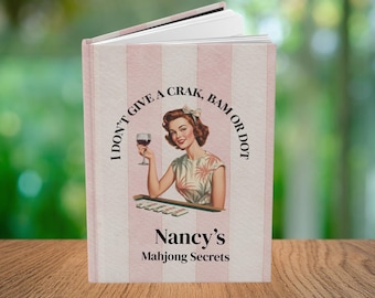 Custom Mahjong Notebook - I Don't Give a Crak Bam or Dot Gift