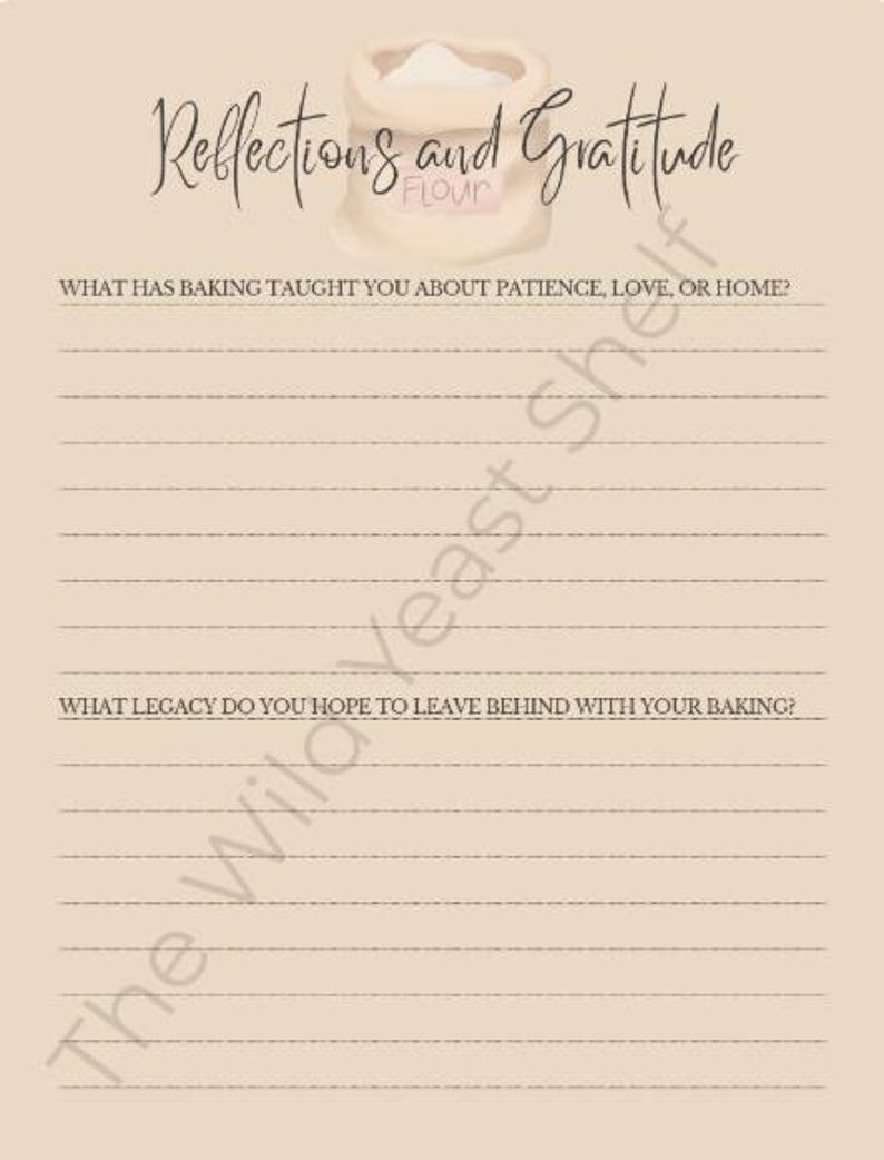 Baking Journal.pdf Sourdough Journal Printable, Baking Journal Pages | Bread Making PDF - Etsy