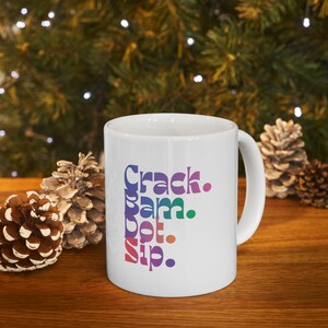 Crack Bam Dot Sip mug, Mahjong coffee cup, colorful tile gamer gift image 8