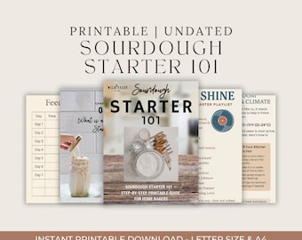 Sourdough Starter 101 – Printable Guide for New Bakers | Step-by-Step Wild Yeast Starter PDF