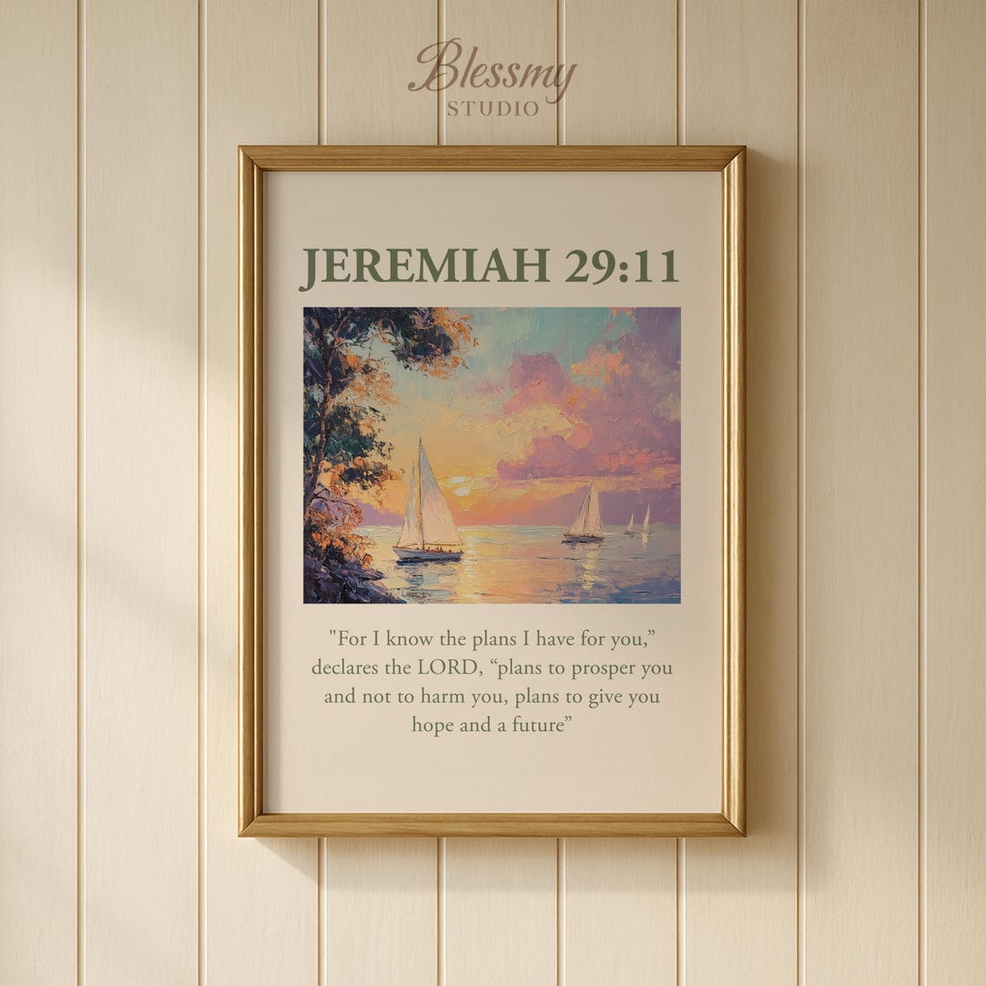 Jeremiah 29:11 Christian Wall Art, for I Know the Plans I Have for You ...