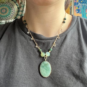 Jade beaded necklace