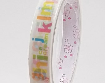 Kawaii Deco Tape Colorful Alphabet 15m