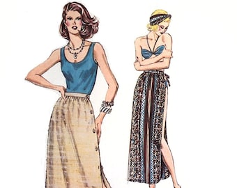 Misses Slit Skirt Pattern, Tank Top Pattern, Sleeveless, Bust 38 40 41 43, Sizes 14 to 20, Large, Kwik Sew 1092, Vintage Sewing Pattern