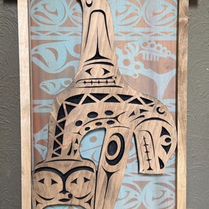 Northwest Coast Native Orca wall hanging