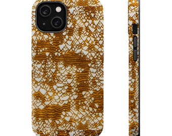 Seashell Pattern Phone Case, Textile Cone Shell, Magsafe Compatible