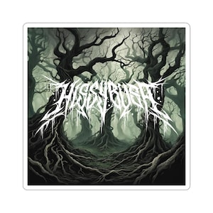 Gothic Forest Kiss-Cut Stickers | Dark Aesthetic | Laptop Decals, Gift for Metal Fans, Nature Lovers, Creepy Decor