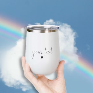 Weinbecher, personalisierter Weinbecher, benutzerdefinierte Kaffeetasse, Isolierbecher, stammloser Weinbecher, Reiseweinbecher, Kaffeetasse, Kaffeebecher