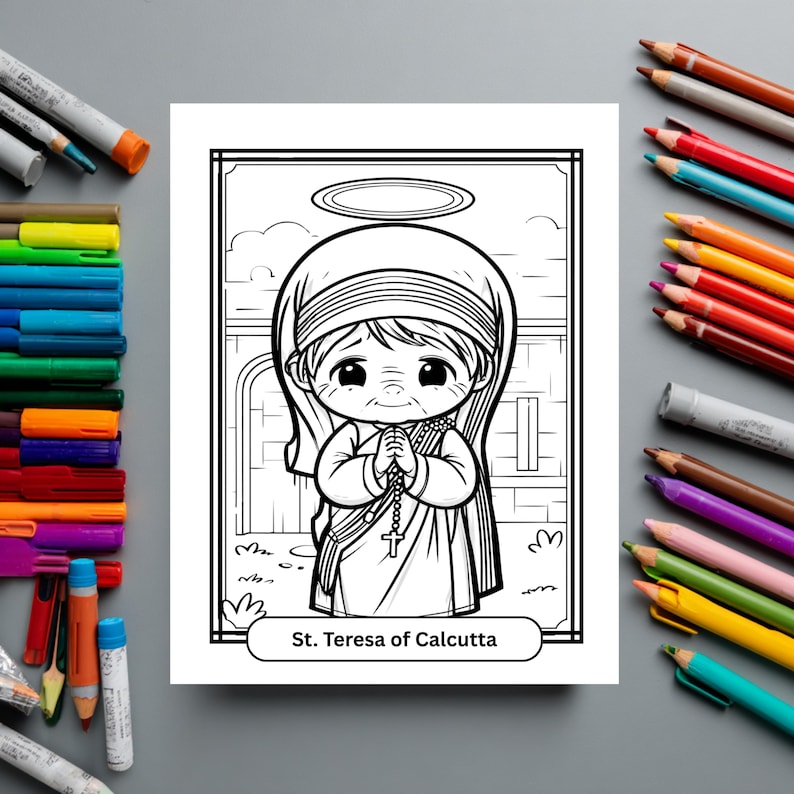 Catholic Saints Coloring Book Pages Printable Kids Activity Sheets ...