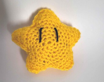 Crochet Super Star Plush: Handmade Gamer Gift