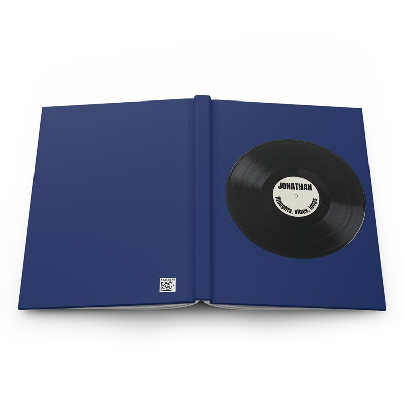 Vinyl Notebook Personalized Vinyl Lover's Journal - Hardback Notebook for Music Lover ...