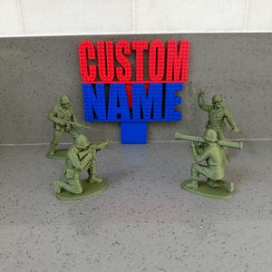 Personalized Name Block Cake Topper, Brick Letters for cakes
