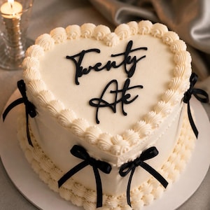 Twenty Ate Cake Topper | 28th Birthday Charm | Modern Script Cake Decor