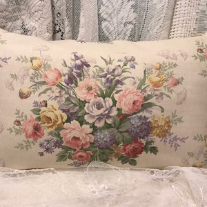 FRENCH COUNTRY FLORAL pillow cover Antique Time Worn Colors