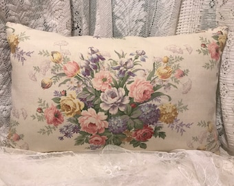 FRENCH COUNTRY FLORAL pillow cover Antique Time Worn Colors