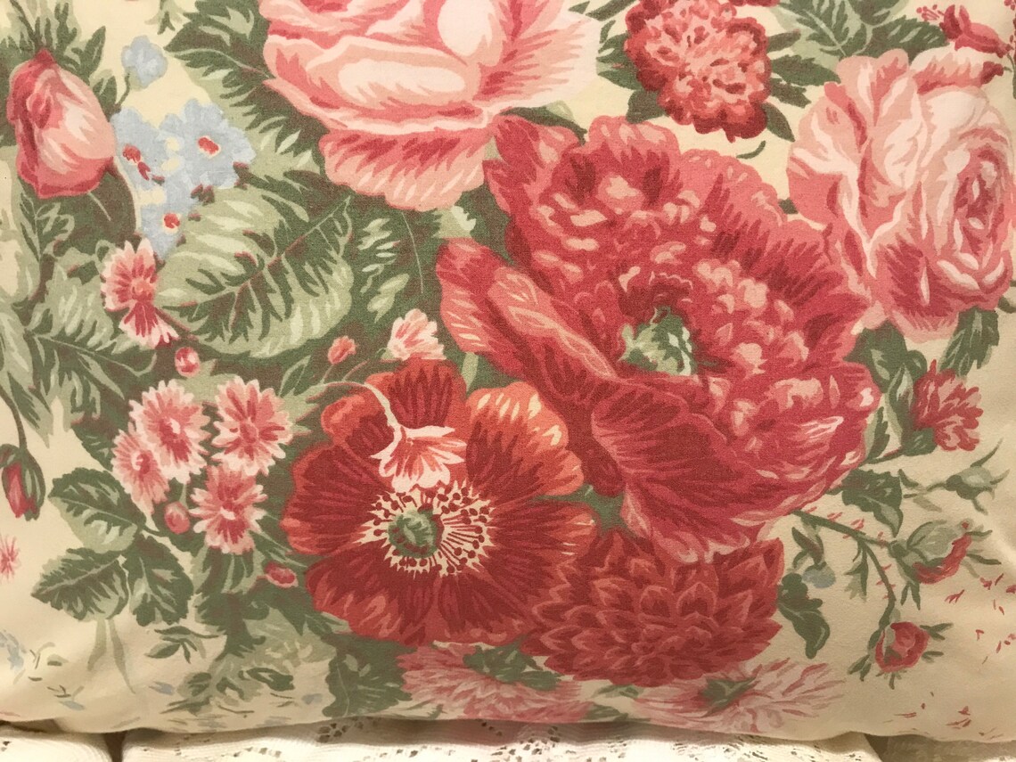 RARE RALPH LAUREN Pillow Cover Rose Floral Etsy