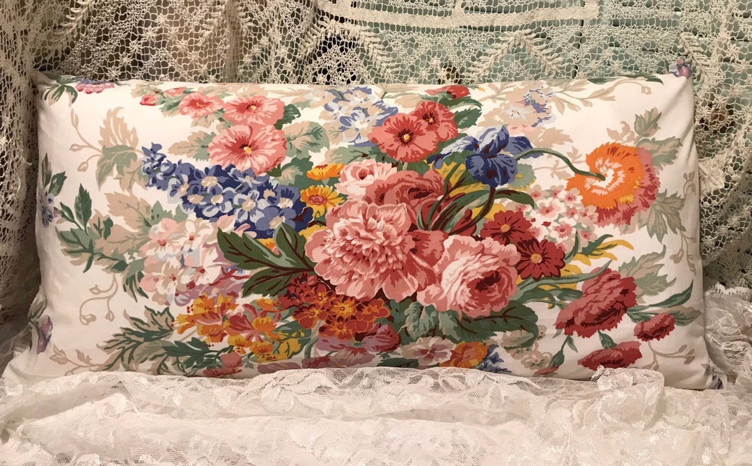 RALPH LAUREN Pillow Cover Beach House Lovely Cottage Garden Floral LUMBAR Etsy