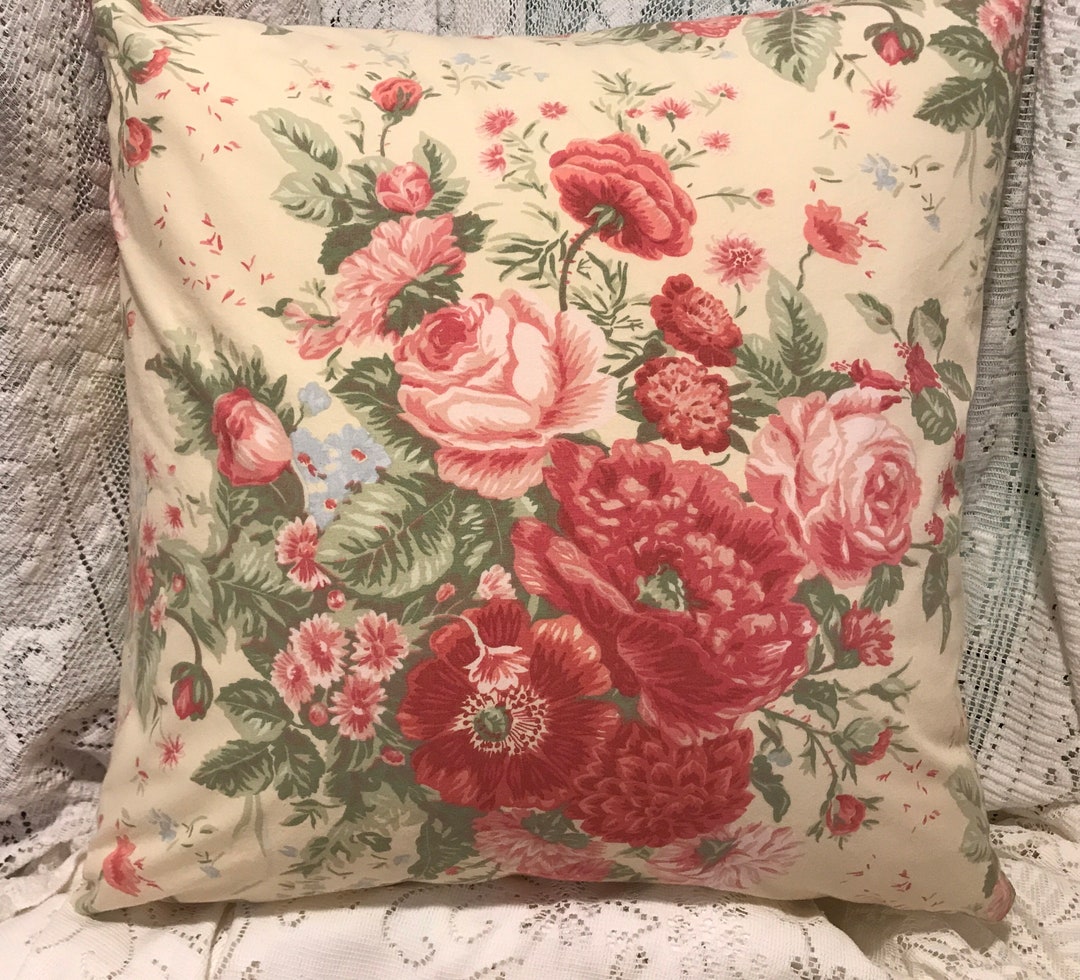 RARE RALPH LAUREN Pillow Cover Rose Floral Etsy