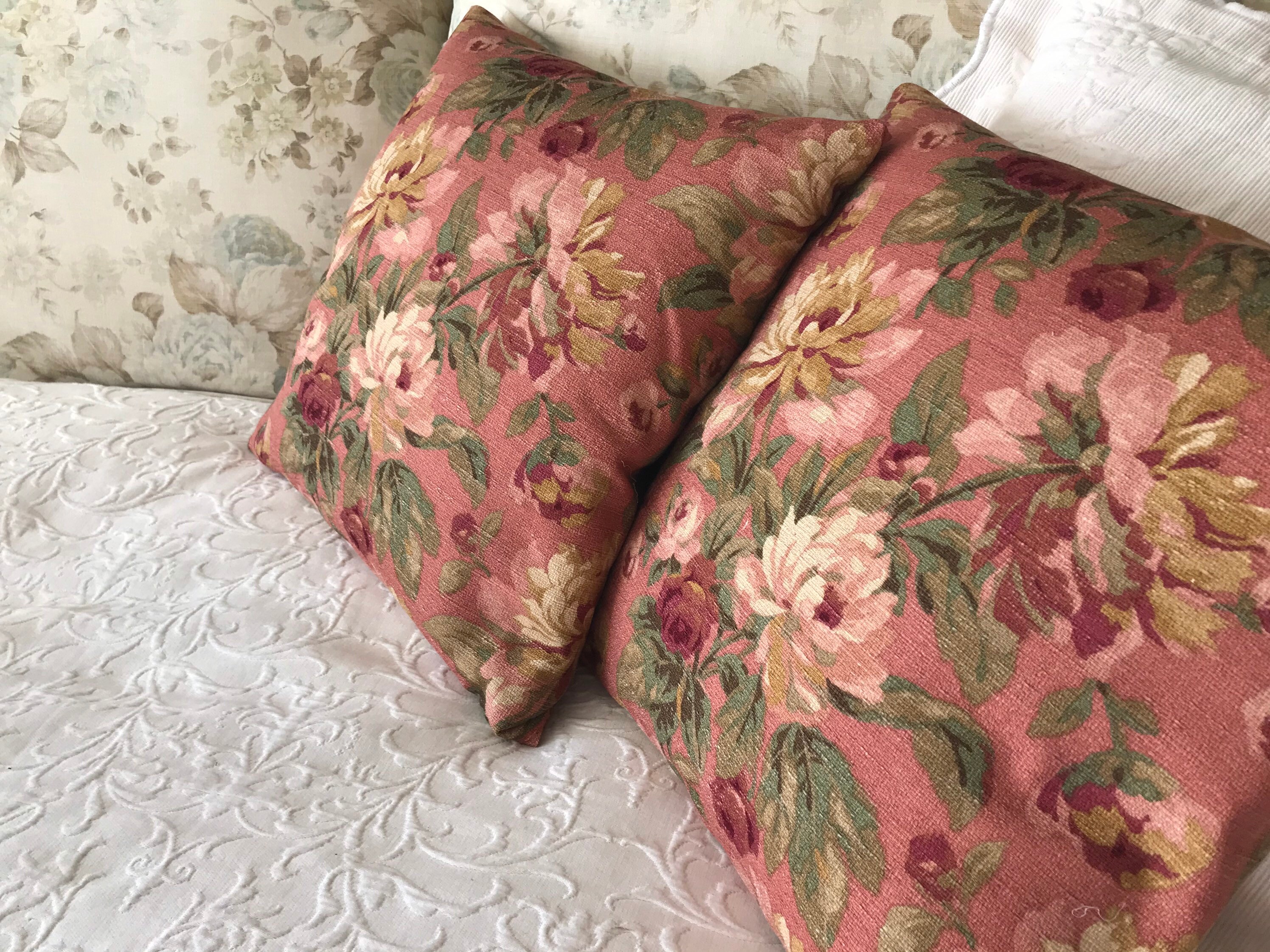 Cabbage Roses Pillow Cover SCRUMPTIOUS COLORS Etsy