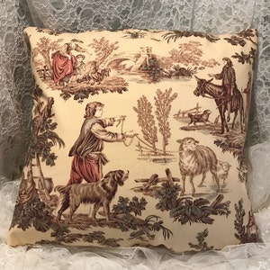 Funda de almohada TOILE de THOMAS KINKAID con hermosos colores desgastados por el tiempo Tejido vintage agotado Tejido raro