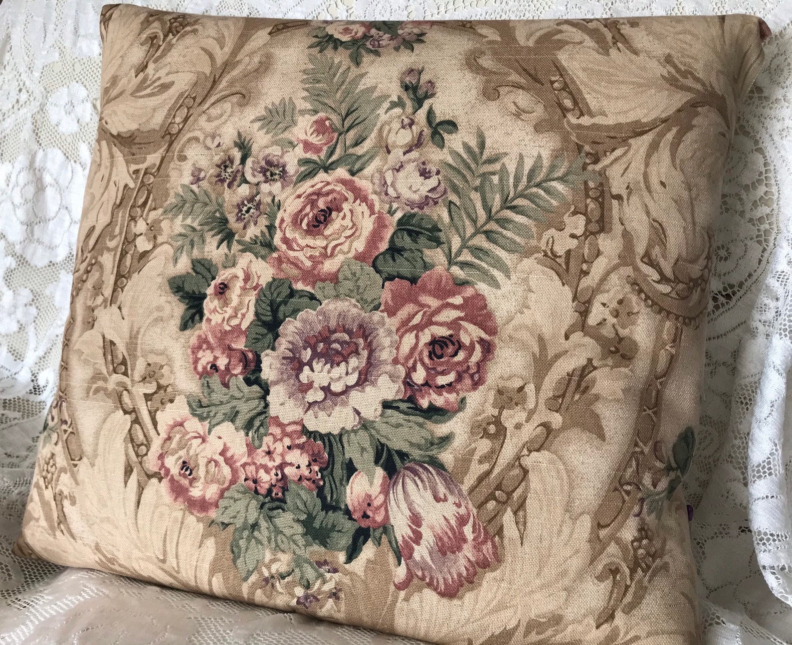 RALPH LAUREN PILLOW Cover Beautiful Vintage Colors Etsy