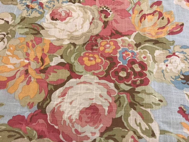 Waverly pillow cover Spring Bling Vintage Cabbage Rose SUMMER Etsy