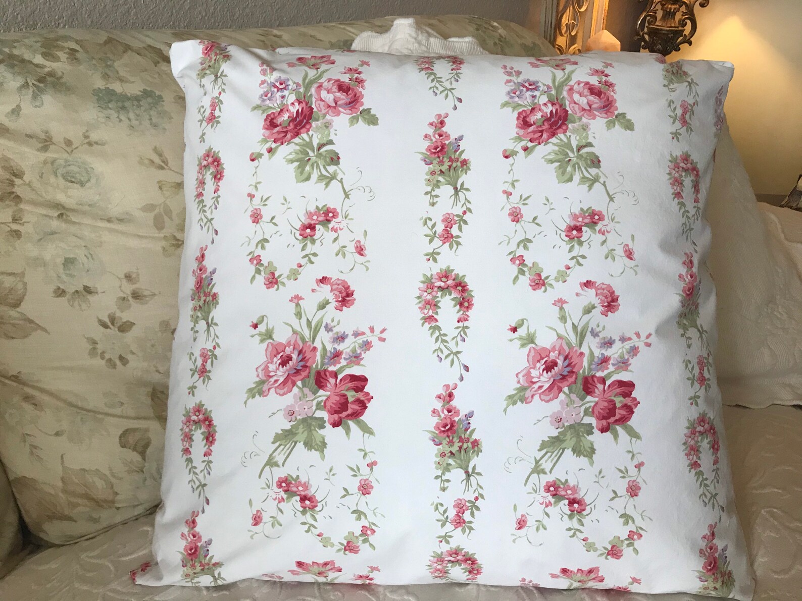 VINTAGE RALPH LAUREN Pillow Cover With Trailing Etsy