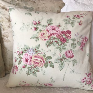 SHABBY Pillow Cover Scrumptious colors COTTAGE Garden FLOWERS