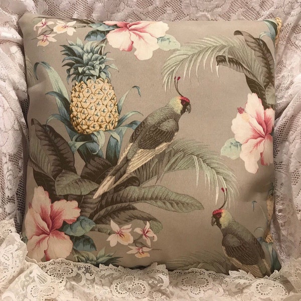 TOMMY BAHAMA TROPICAL pillow cover Cool parrots tropical theme