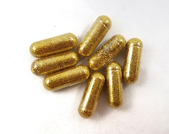 Glitter Pills - "Gold Gusto" In Pill Bottle