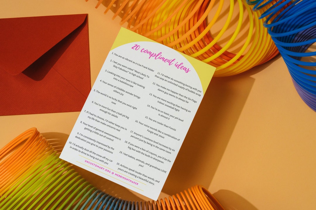 20 Unique Compliments PDF - Etsy