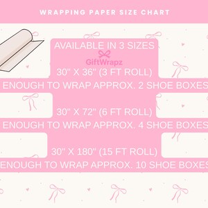 Papel de regalo a cuadros con lazo rosa, papel de bellas artes de 90 g/m² imagen 6