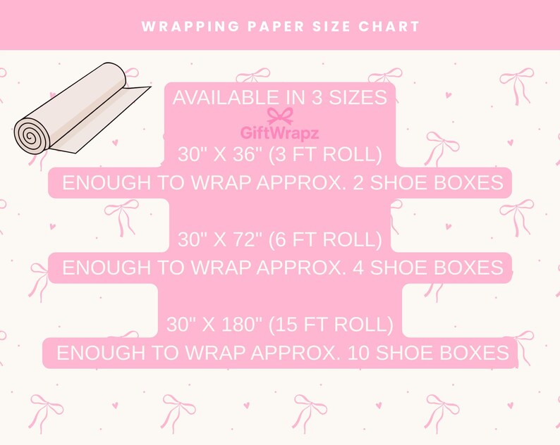 Papel de regalo a cuadros con lazo rosa, papel de bellas artes de 90 g/m² imagen 6