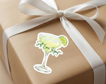 Sale. Lime. Ripeti. Adesivo Margarita / Adesivo Cocktail Divertente / Adesivo Margarita Acquerello / Adesivo Estivo Carino