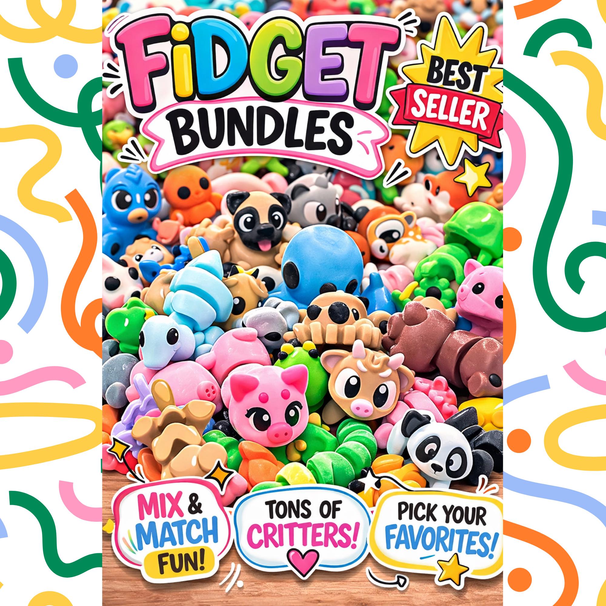 Mini Fidget Toy Variety Pack | Animal & Critter Fidget Toys | Sensory ...