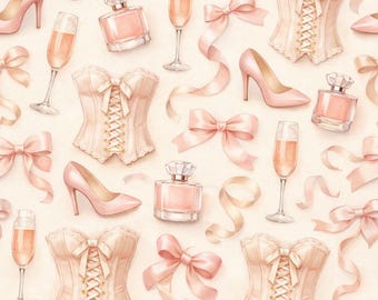 Carta da regalo con motivo di lingerie vintage / Profumo con tacchi a corsetto