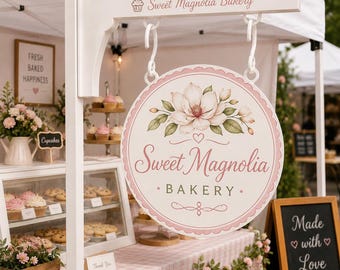 Custom Hanging Sign | Personalized Business Logo Sign | Vendor Booth Sign | Wedding Sign | Market Sign | Man Cave Sign | Canopy Sign
