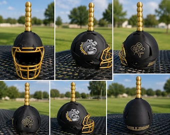 Football Helmet Cowbell STL Files, Mini Helmet Cowbell 3D Print Digital Download, Football Spirit Bell Handle, Team Sports Cowbell