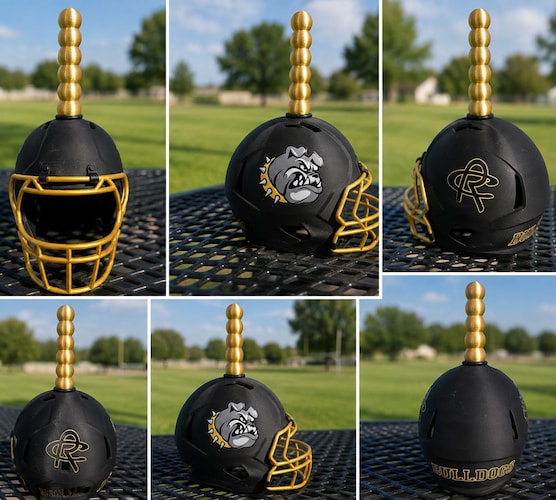 Football Helmet Cowbell STL Files — Mini Helmet Cowbell 3D Print Design