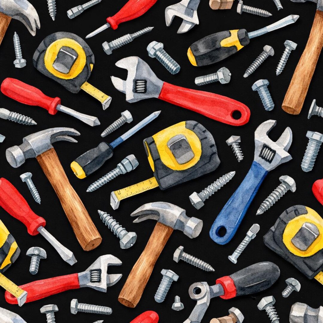 Tools Wrapping Paper Tool Pattern Wrapping Paper | Hammer Wrench Tape Measure Gift Wrap Roll ...
