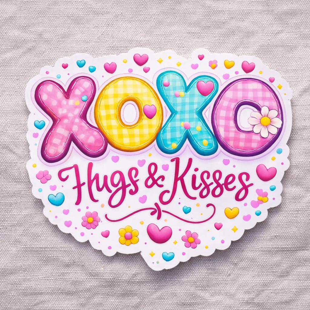 XOXO Hugs and Kisses PNG | Cute Valentines Day Digital Download - Etsy