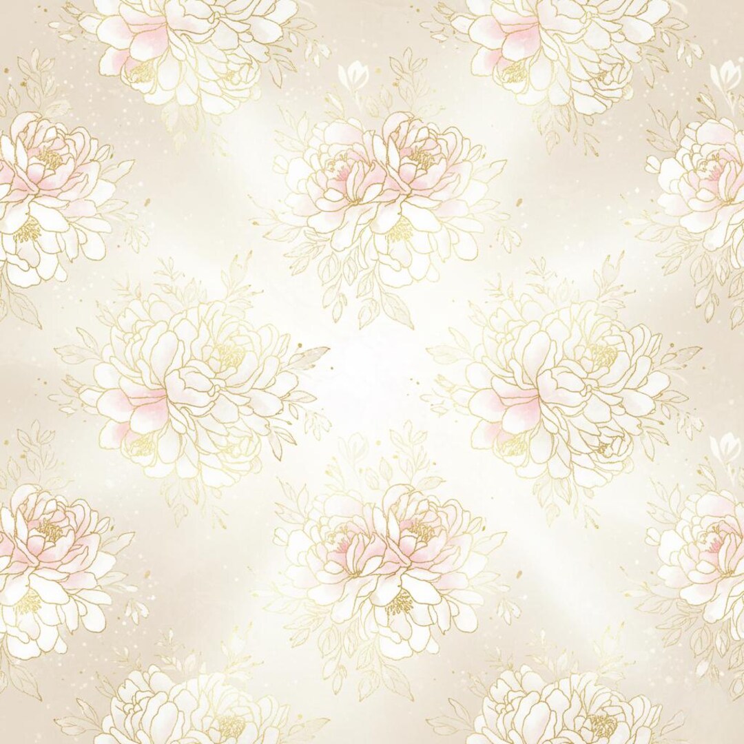 Soft Watercolor Floral Wrapping Paper | Peony Pattern Roll | Wedding ...