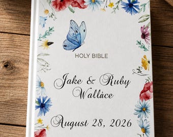 Personalized Holy Bible | Custom Printed Bible with Name | Christian Gift | Baptism, Confirmation, Wedding, Graduation Gift