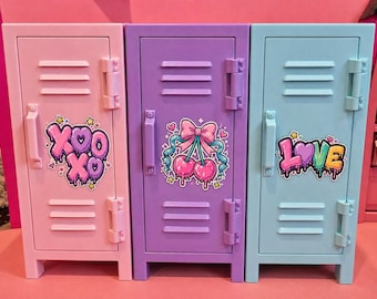 Mini Locker Organizer 3D Printed Desk Storage Jewelry Box Office Accessories Small Toy Storage Craft Supply Organizer Cute Locker