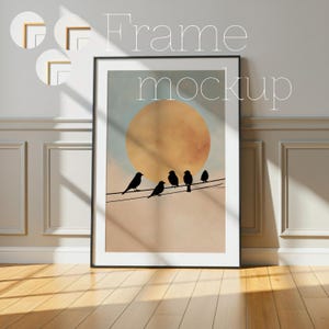 2:3 Ratio Frame Mockup | Gold, Black, Wood Borders (PSD)