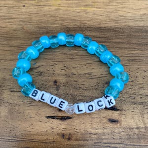 Bracelet Bleu Locks – Modèle Anime DIY, Longueur Réglable 18+8 Cm – Alliage Et Cuir – Pour Fans, Déco Ou Accessoire