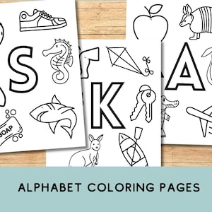 Alphabet Coloring Pages, Preschool Printables, Alphabet Worksheet, Kids Coloring Pages, Coloring Activity, Kids Letter Activity, Homeschool