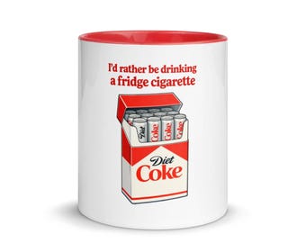 Coca-Cola Light-mugg för kylskåp, rolig Coca-Cola Light-mugg, present till läskälskare, retro kaffemugg i Coca-Cola-stil