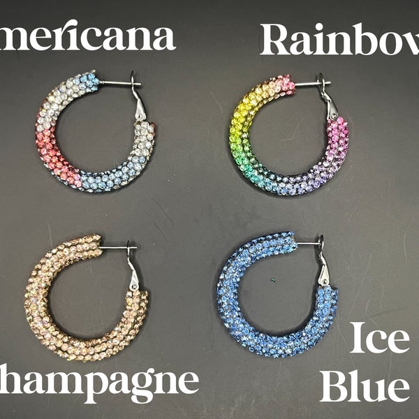 Rhinestone Rope Hoop Earrings